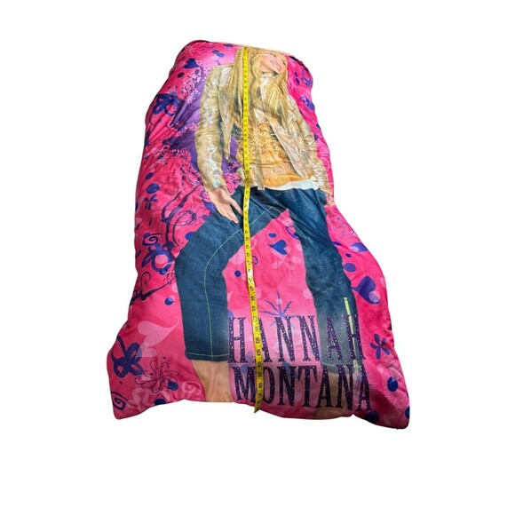 Vintage Y2K Disney Hannah Montana Pink Sleeping Bag Blanket Zip Up - Picture 5 of 13